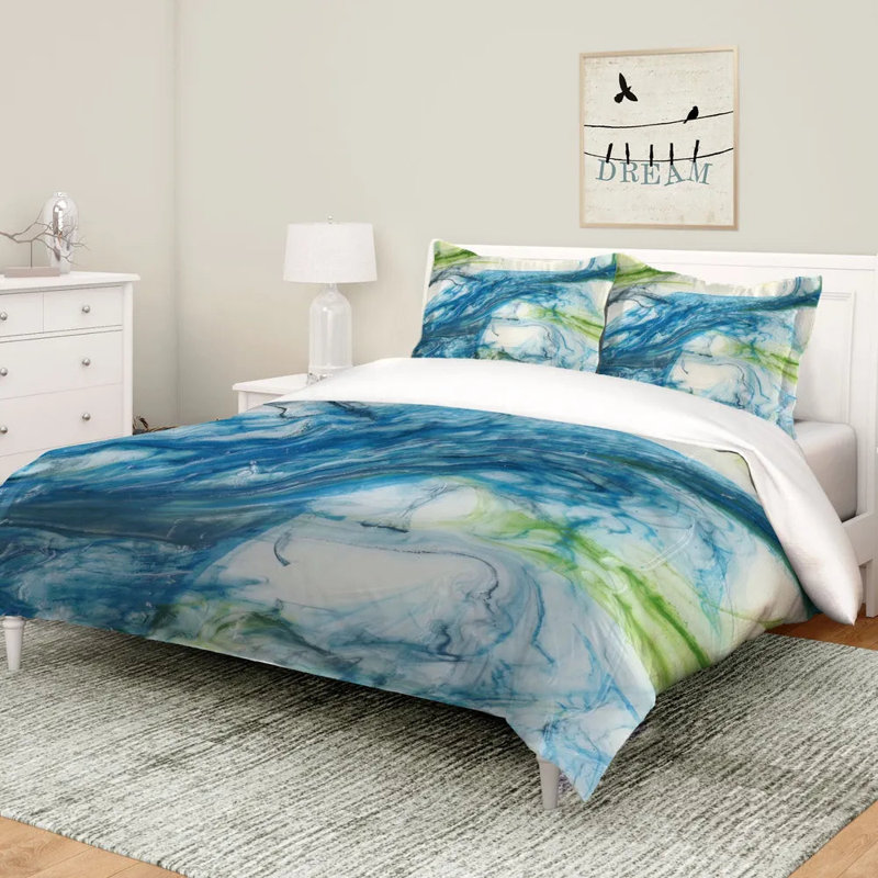 Tidal Sweep Machine Woven Comforter, Queen Comforter