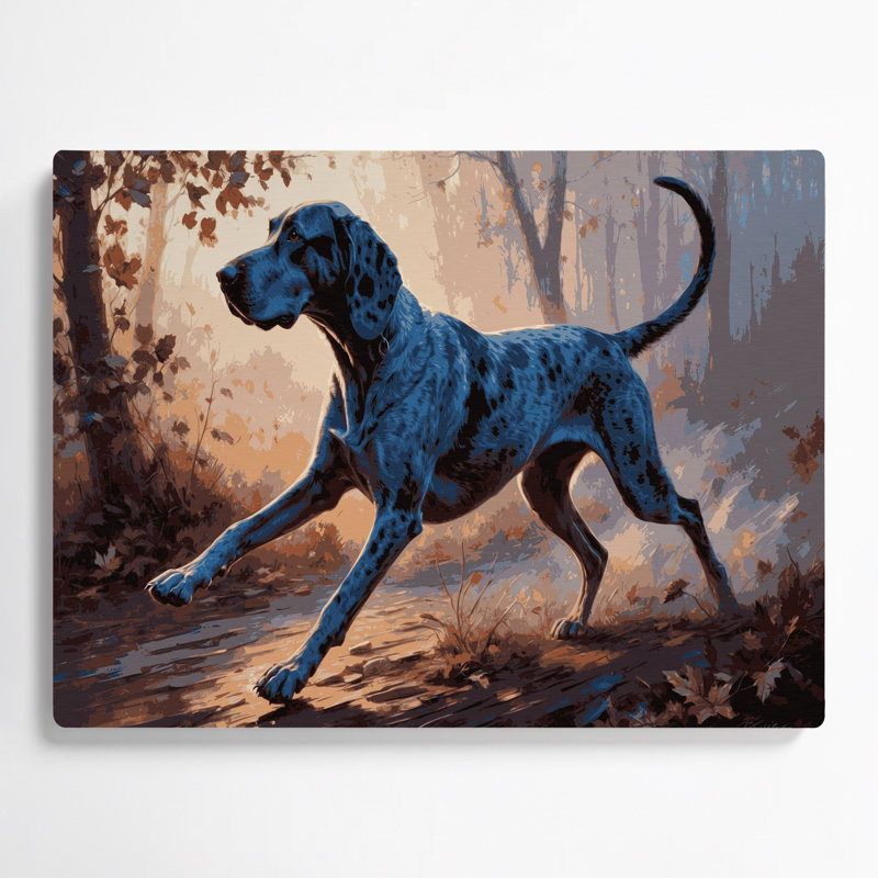 Chiens Bluetick Coonhound, art mural en métal noir, H 20 po x l 30 po