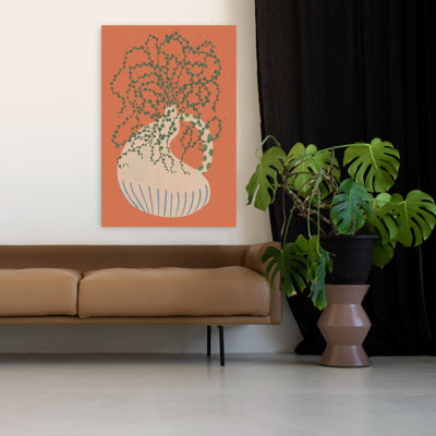 «Lush Of Serenity», art mural rétro moderne et naturel
