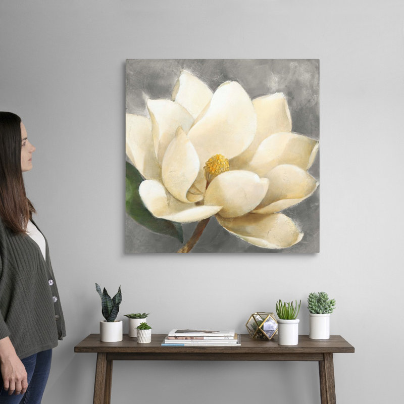 Art mural sur toile Magnolia Blossom, Toile tendue, H 30 po x l 30 po x P 1,25 po