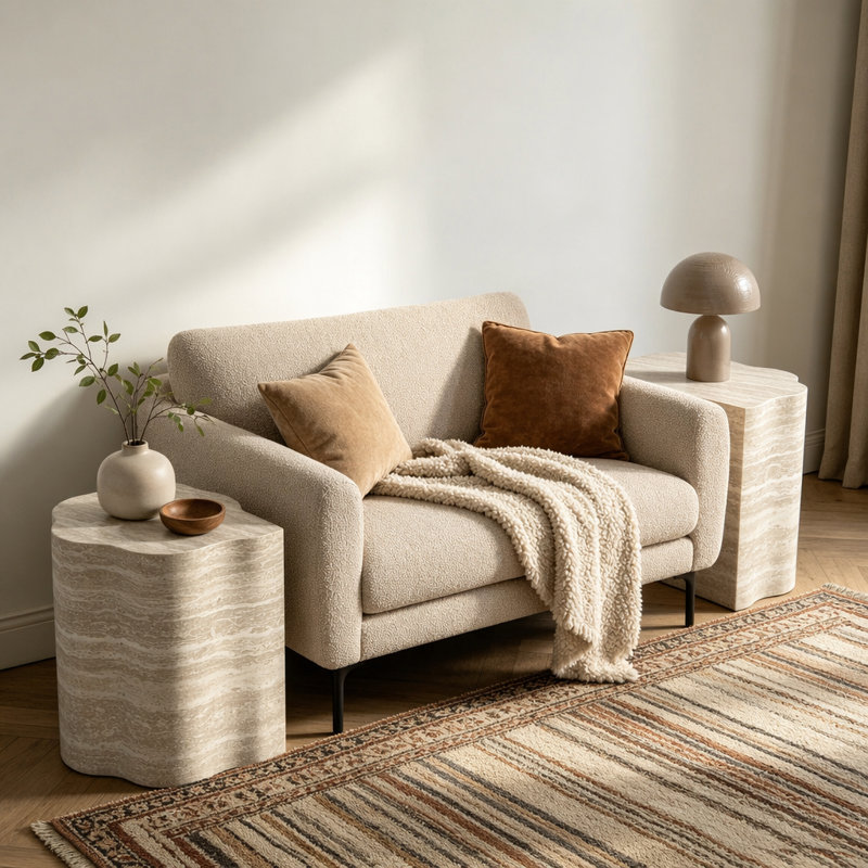 Ensemble de 2 tables d'appoint en bois pour chien ou chat