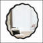 Meuble-lavabo à miroir ondulé en bois massif - Décoration murale moderne pour la salle de bain, la chambre à coucher et les espaces de vie