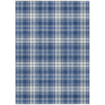 Aurora Blue Washable Indoor-Outdoor Rug - 