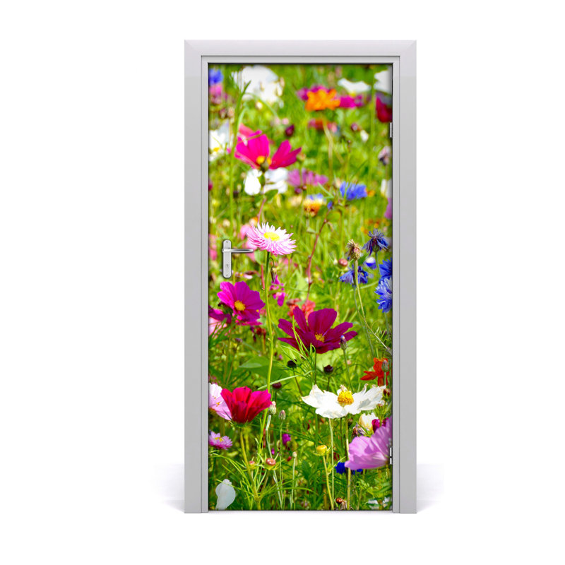Wild Flowers Door Decal