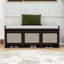 Banc de rangement pour hall d'entrée avec 3 tiroirs, rangement dissimulé et plateau rembourré capitonné-697176507