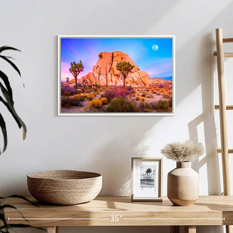 Joshua Tree National Park, 19 po x 13 po, Cadre flottant blanc