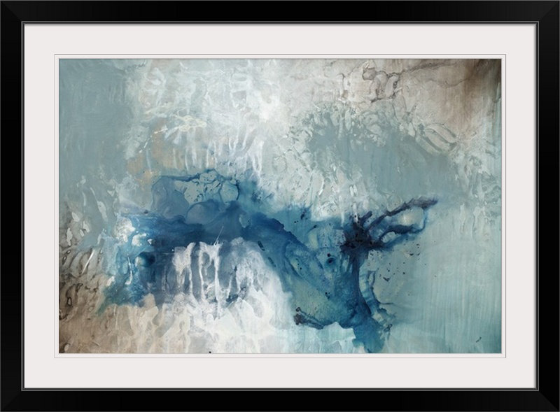 «Seafoam Rising», reproduction d'art Byrum, H 28 po x l 38 po x P 1 po, Cadre noir