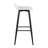 Ale Contemporary Fixed-Height Bar Stool in Black Steel and White Faux Leather by LumiSource - Set of 2-1294745654
