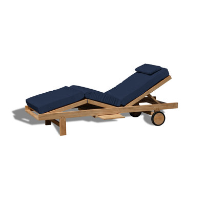 Quincy Outdoor Teak Chaise Lounge