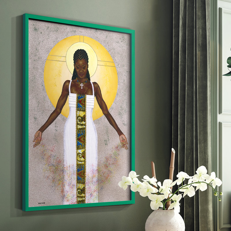 «Her Peace», reproduction encadrée - bois massif, Vert, H 10 po x l 8 po