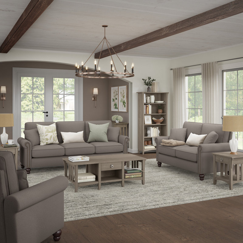 Canapé modulaire Atifah, Beige, H 36 po x l 99 po x P 99 po