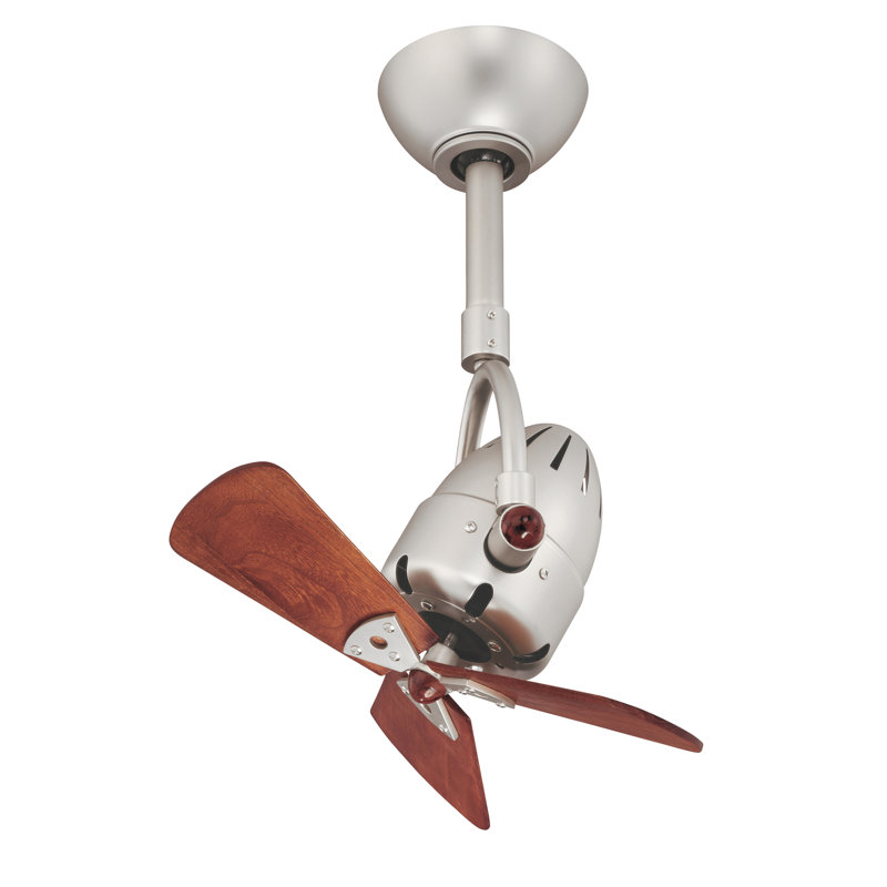 Ventilateur de plafond à 3 pales 16 "avec télécommande Diane, Nickel brossé