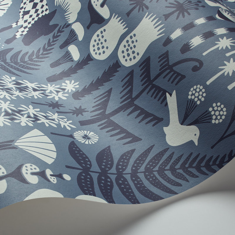 Boråstapeter Hoppmosse Wallpaper, Blue