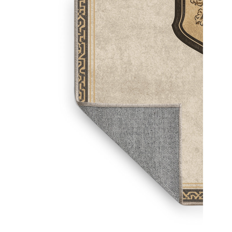 Tapis oriental classique lavable à la machine Bedford Shield, 5 x 8