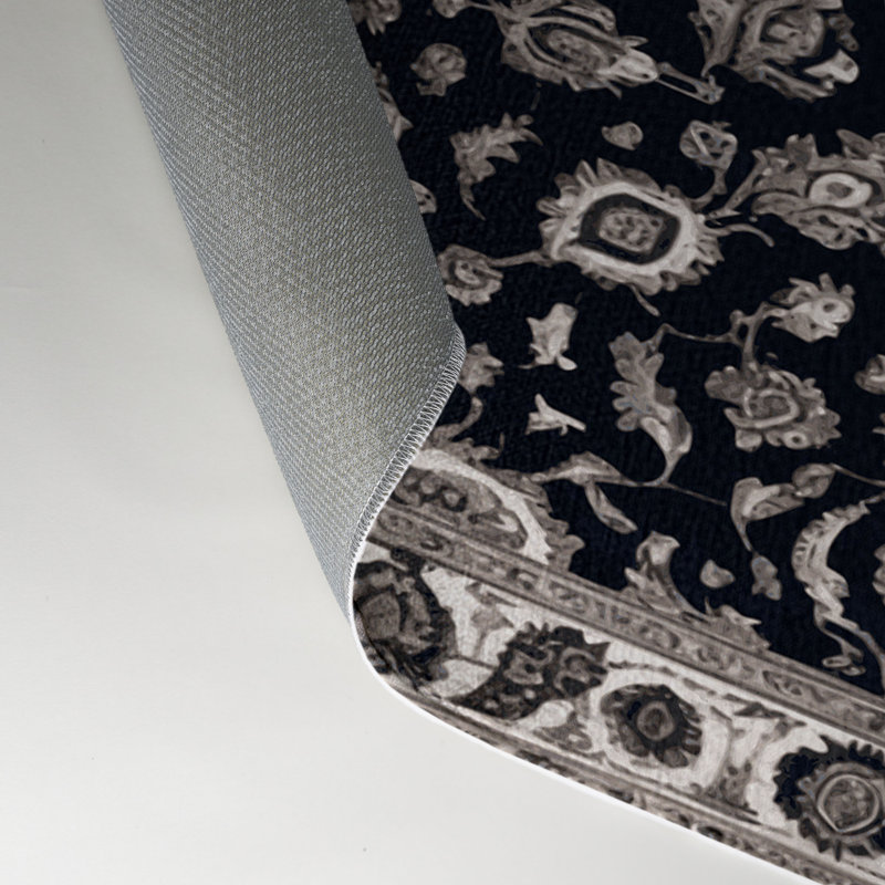 Tapis gris d'intérieur et d'extérieur Tabriz, Rectangulaire 3 pi x 5 pi