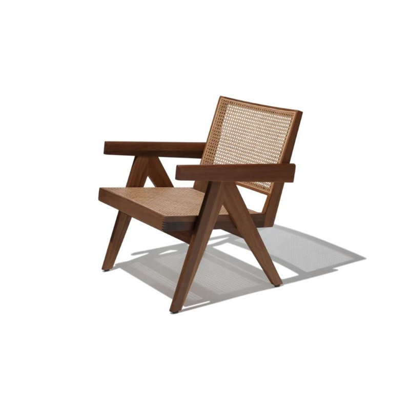 Theon Upholstered Accent Chair, Walnut