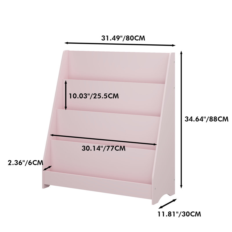 Bibliothèque à 4 tablettes H 34,64 po x l 31,49 po