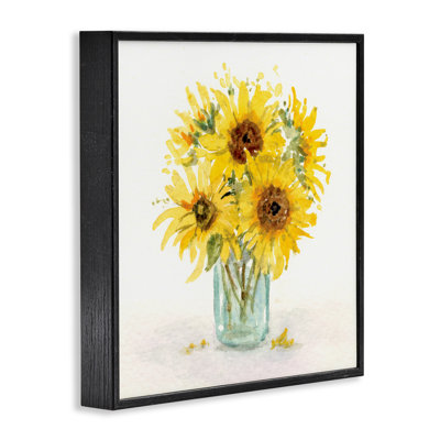 Warm Yellow Sunflower Bouquet Framed Giclee, design by Patti Bishop