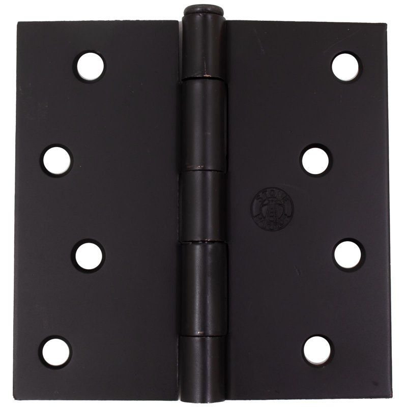 Charnière de porte simple H 4 po x l 4 po, Bronze frotté à l'huile