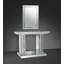 Miroir d'appoint en miroir et faux cristaux