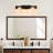 Modern Farmhouse Wood Vanity Light, Solid Wood & Black Metal Bathroom Vanity Lights With Clear Glass Shade-1190770959