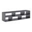Meuble télé réglable modulaire, console de rangement ouverte noire, centre de divertissement moderne avec plusieurs compartiments, tablette multimédia Freestyle pour la chambre du salon