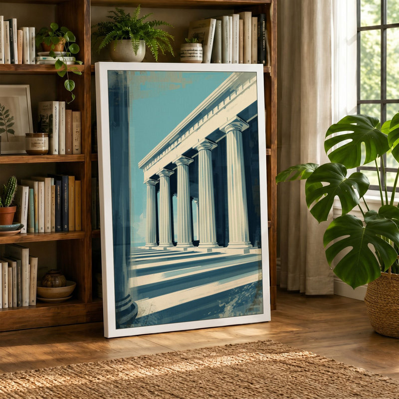 Columns and Sky Modern - Wrapped Canvas, White Border, 30x20 - 76.2 x 50.8 cm