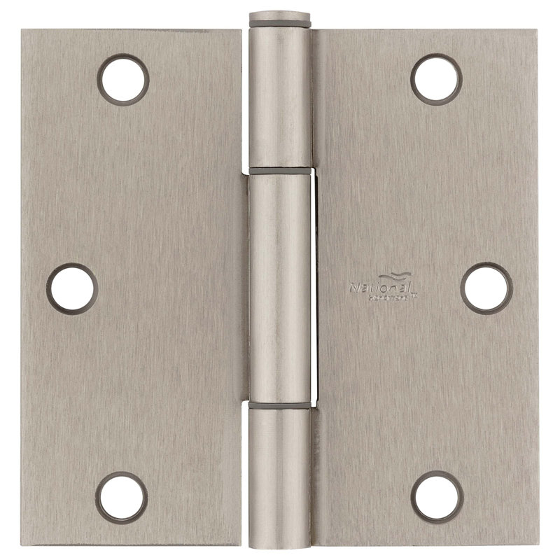 Charnière de porte simple 8,27 po x l 4,33 po, Nickel satiné