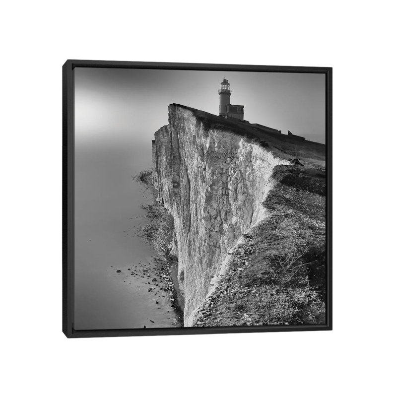 Belle Tout Lighthouse by Tomas Klim - Floater Frame Print on Canvas