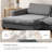 Modern L-Shaped Sectional with USB Port and Cup Holder-100025439
