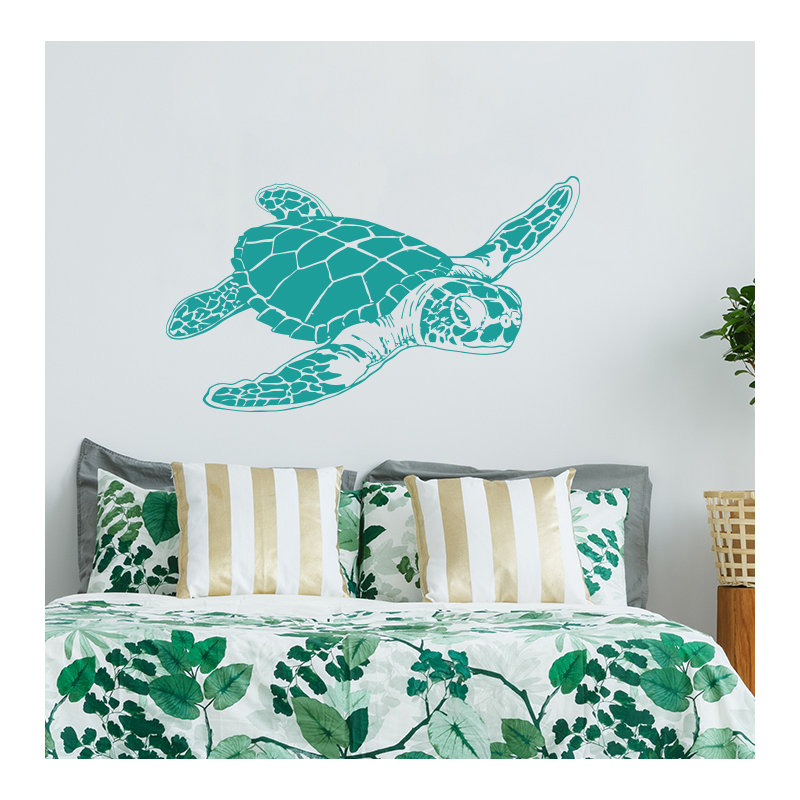 Décalcomanie murale tortue de mer, Turquoise