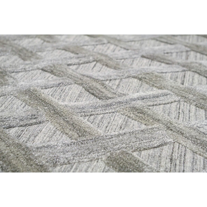 Tapis gris de haute qualité noué à la main