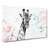 Giraffe With Paint Splashes In Abstract - Wrapped Canvas Painting-55317407