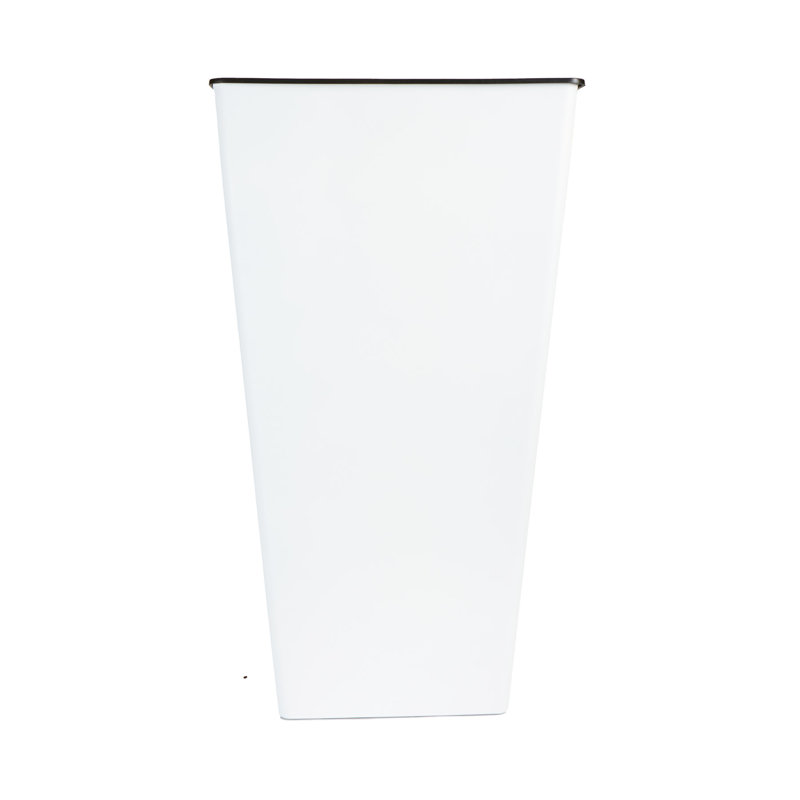 32" H Cascade Square Tall Planter, Matte White