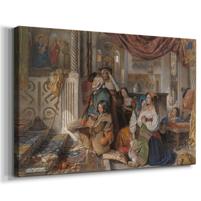 Pâques à Rome-John Frederick Lewis-toile tendue avec châssis-1840