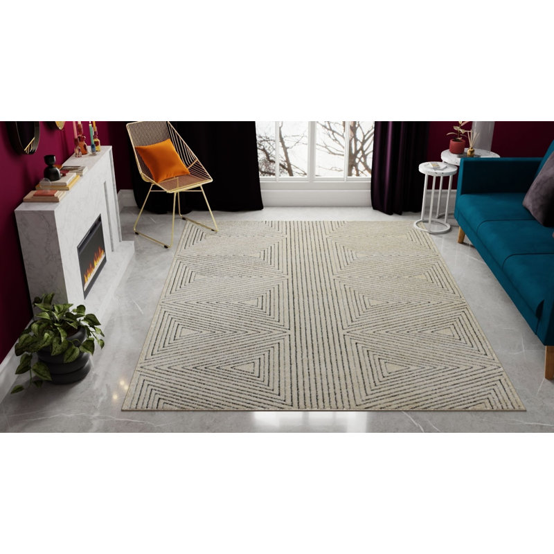 Tapis intérieur / extérieur N Peace, Rectangle 8 pi x 10 pi