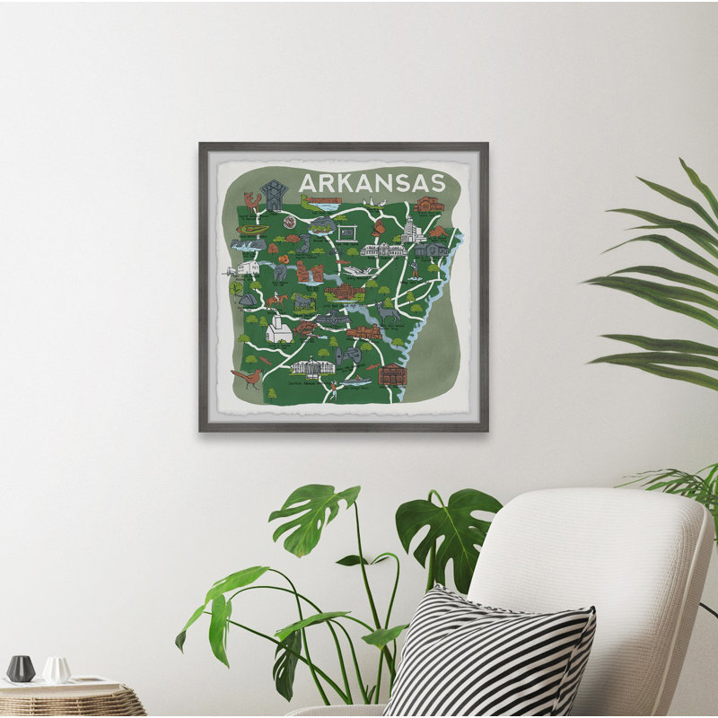 " Green Arkansas " Painting Print, 12" H x 12" W x 1.5" D