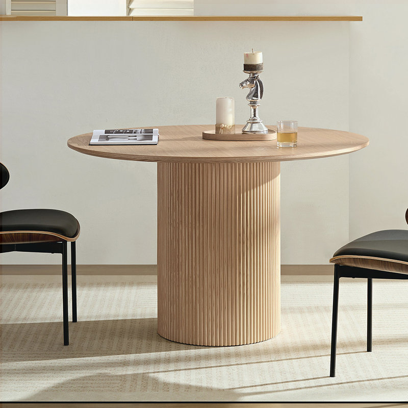 Table basse ronde cannelée