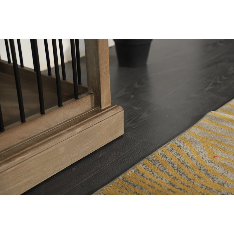 Caisse pour chien avec porte coulissante large Keifer, Petit (H 30 po x l 23 po x P 64 po), Brun bois flottant