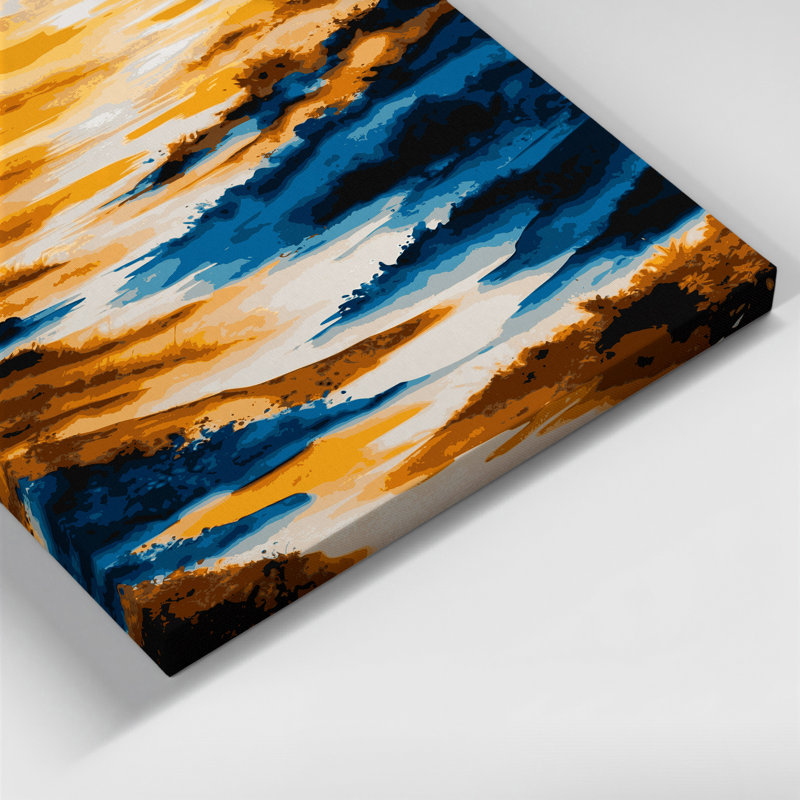 «Watercolor Landscape 47», art mural sur toile beige