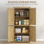 Rangement de cuisine en rotin avec tablette réglable 64 "Cabinet