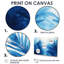 Art mural sur toile Cleah Palms In Velvet Blue Harmony I - Palmiers et palmiers-212871544-212871539-212871545