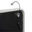 Grand lit plateforme tapissier avec 2 lampes de lecture, blanc