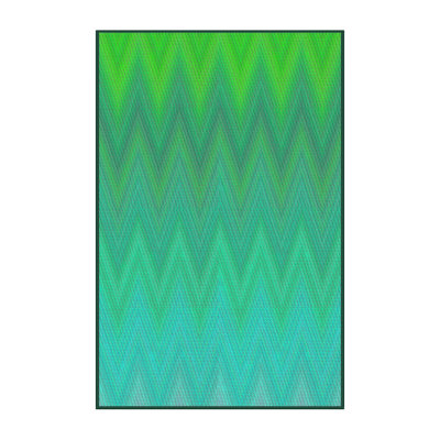 Tapis décoratif géométrique brun Prentiss