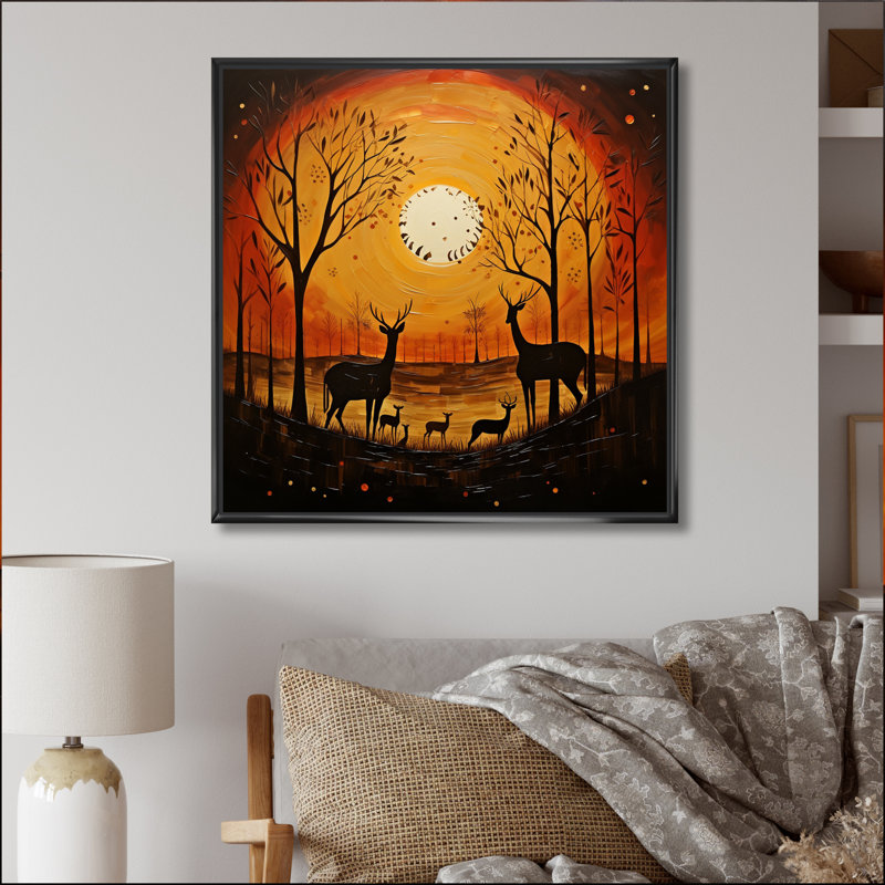 African Savannah Serenade I - impression, Cadre flottant noir, H 16 po x l 16 po x P 1 po