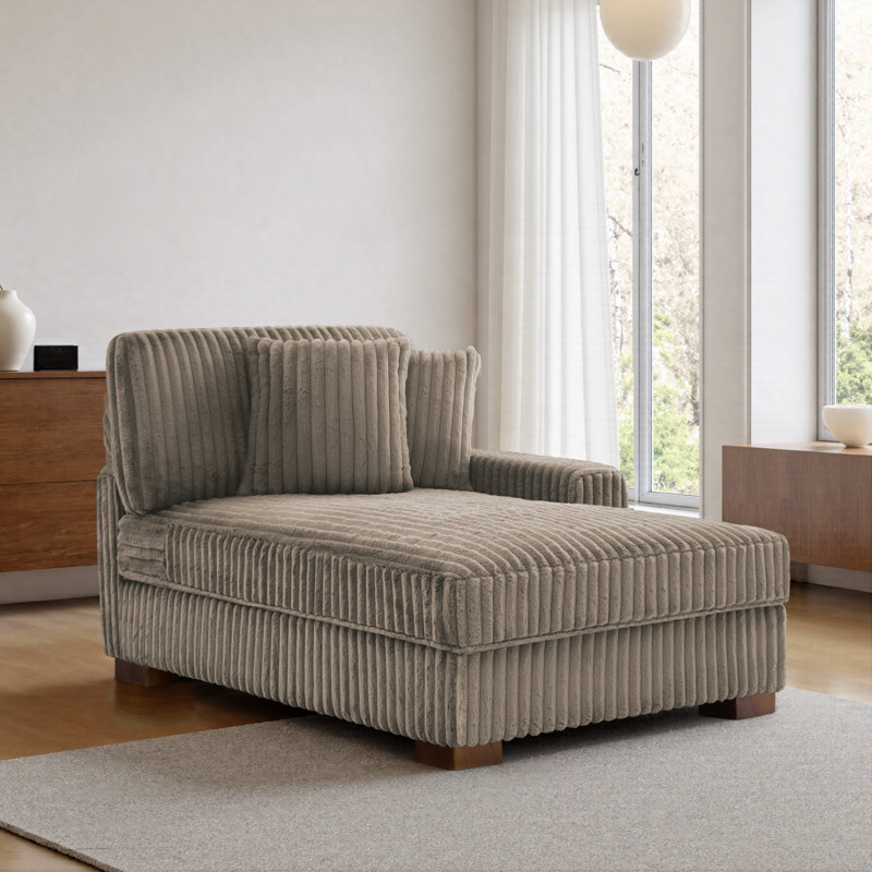 Chaise Lounge, Light Brown