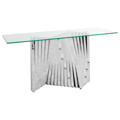 Deandre 150cm Glass Top Console Table