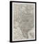 « map of texas »-impression d’art graphique sur papier encadrée-1600735878