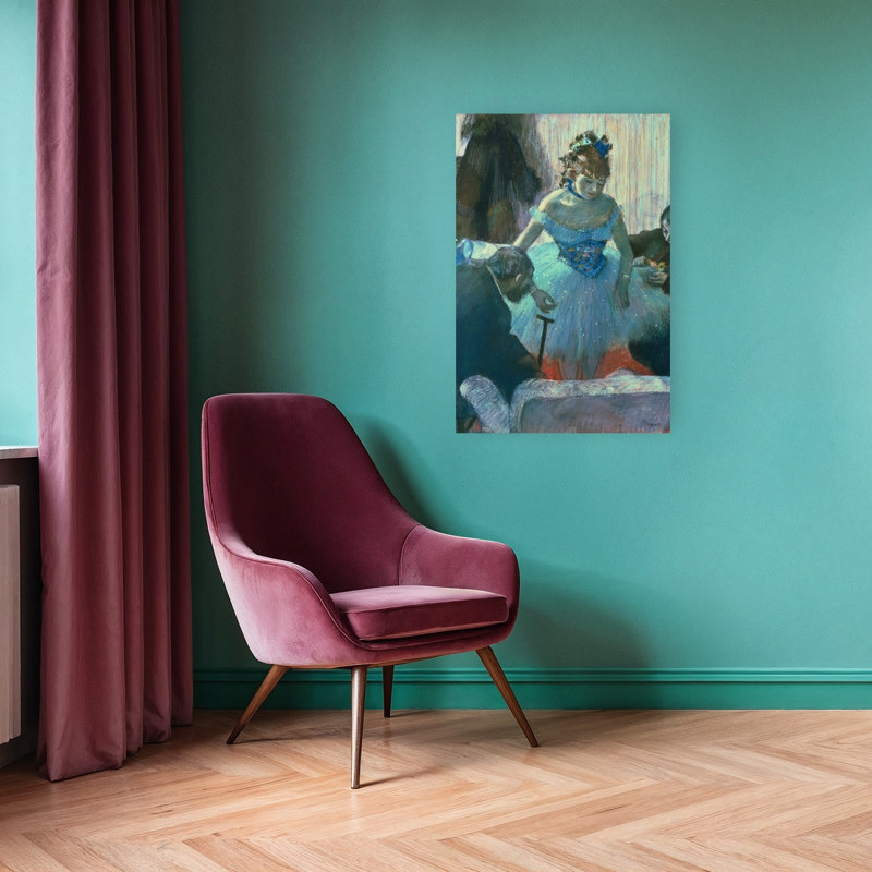 Danseuse dans sa loge - Affiche murale contemporaine abstraite impressionniste, H 36 po x l 24 po