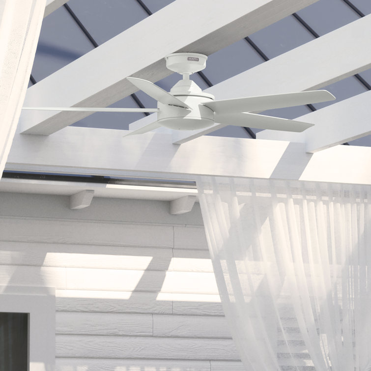 52" Shorebreak 5 - Blade Indoor Outdoor WeatherMax Standard Ceiling Fan With Wall Control Included
